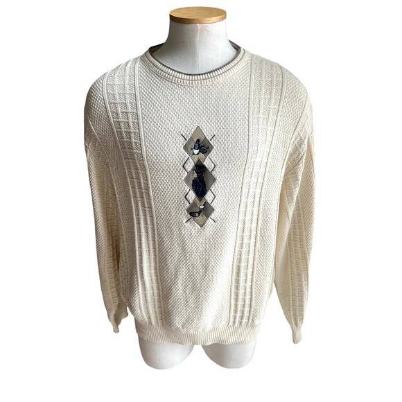 Fairway Sport Other - Vintage Fairway Sport Argyle textured golf sweater size L